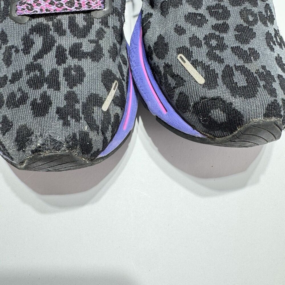 Brooks Ghost 14 Womens 8.5 B Electric Cheetah Leopard Running Shoes Purple - Picture 8 of 8